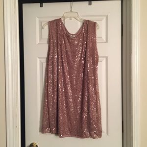 Pink sequence dress